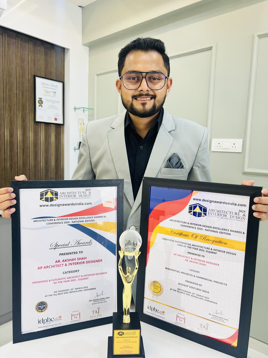 Akshay Shah with Architecture & Interior Design Excellence Awards 2025